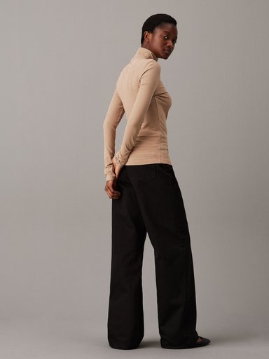 SWEATER MODAL RIB MOCK NECK - 3