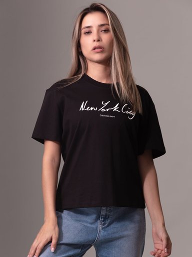 POLERA EMBROIDERED NYC RELAXED - 1