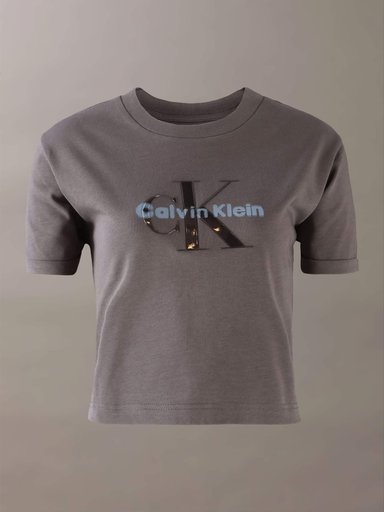 POLERA CROPPED CON LOGO BRILLANTE - 5