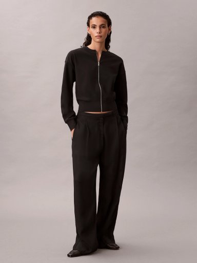 BLUSA DE CREPE  ELASTICO CON CREMALLERA - 2