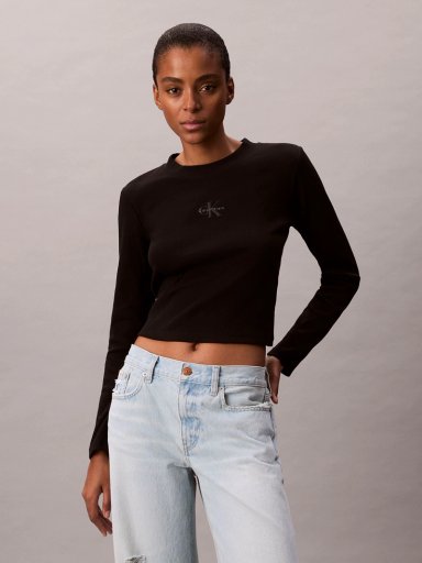 POLERA MANGA LARGA BABY TEE - 1