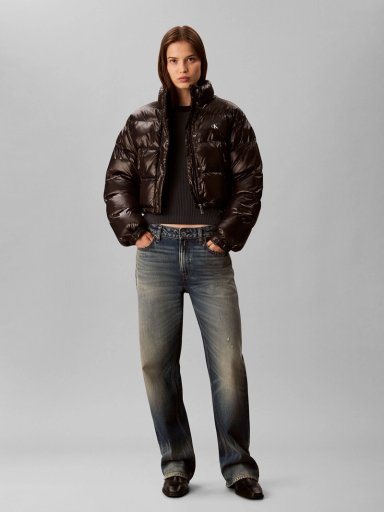 PARKA ACOLCHADA CROPPED CON EFECTO SATINADO - 2
