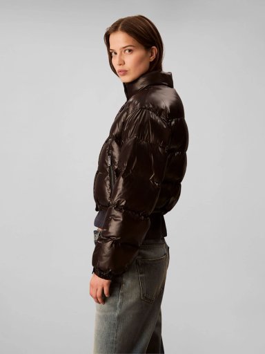 PARKA ACOLCHADA CROPPED CON EFECTO SATINADO - 4