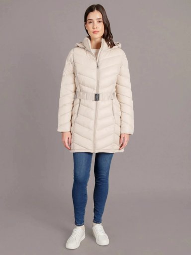 PARKA LARGA PUFFER CON GORRO - 2