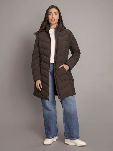 PARKA LARGA PUFFER CON GORRO - 2