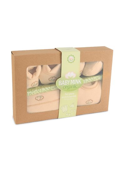 AJUAR ALGODON UNISEX BABY MINK BEIGE ORGANICO NEW BORN - 4