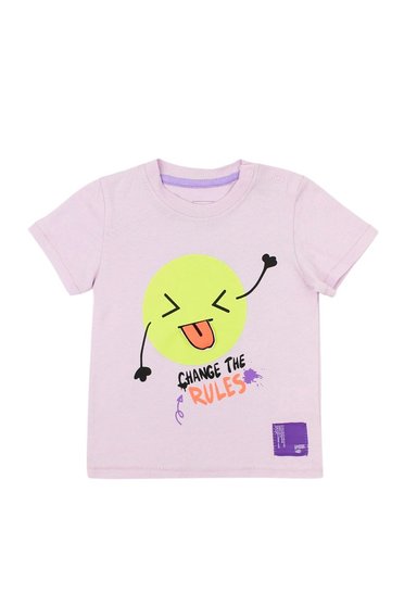 POLERA ALGODÓN NIÑO FICCUS ESTAMPADA GO BEBÉ LILA - 1