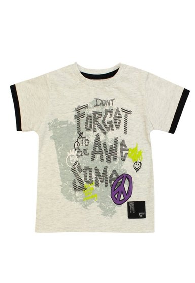 POLERA ALGODÓN NIÑO FICCUS GO BEBÉ GRIS MELANGE - 1