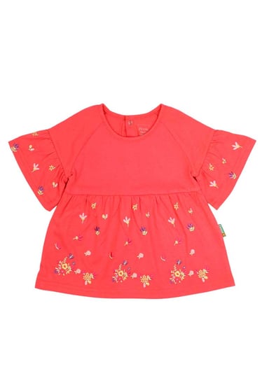POLERA ALGODÓN NIÑA FICCUS OASIS BEBÉ CORAL - 1