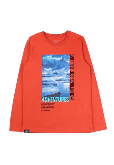 POLERA MANGA LARGA ALGODÓN NIÑO FICCUS ARCTIC JUNIOR NARANJO - 1