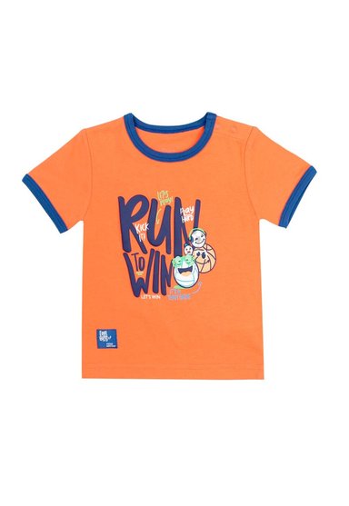 POLERA ALGODÓN NIÑO FICCUS BORDES ENERGY NARANJO BEBÉ NARANJO 3 A 24 MESES 6 / 12 M - 1