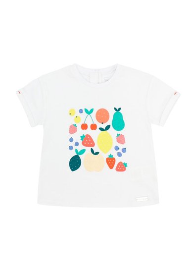 POLERA ALGODÓN NIÑA FICCUS GLITTER ENERGY BEBÉ BLANCO 3 A 24 MESES 12 / 18 M - 1