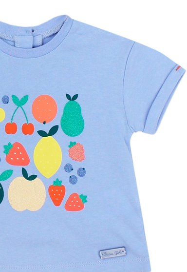 POLERA ALGODÓN NIÑA FICCUS GLITTER ENERGY BEBÉ LAVANDA 3 A 24 MESES 3 / 6 M - 3