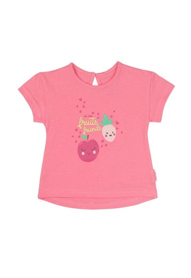 POLERA ALGODÓN NIÑA FICCUS COLORFUL ROSADA NEW BORN ROSADA COLORFUL 0 A 6 MESES 1 M - 1