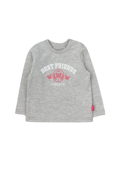 POLERA ALGODÓN NIÑA FICCUS GRIS BEBÉ - 1
