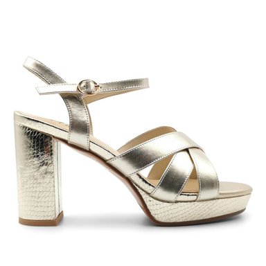 SANDALIAS MUJER TOFFY CO CUERO DORADO JULIE - 1