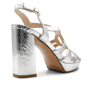 SANDALIAS MUJER TOFFY CO CUERO PLATEADO EMMA - 4