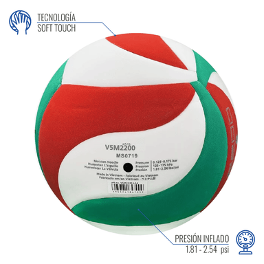 BALÓN VÓLEIBOL MOLTEN V5M 2200 - 6