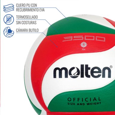 BALÓN VÓLEIBOL MOLTEN V5M 3500 - SOFT TOUCH - 2