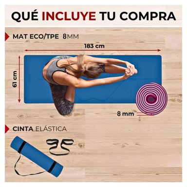 MAT DE YOGA 6 MM ECOLOGICO BIODEGRADABLE YEP SPORT - 3