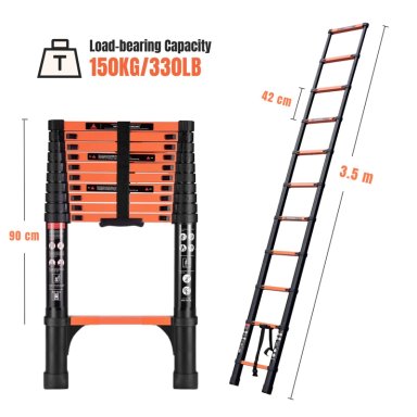 ESCALERA TELESCOPICA 3.5M 150KG ALUMINIO2042 - 2