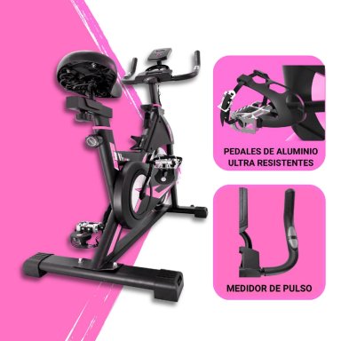 BICICLETA SPINNING PRO 14 KG DISCO 1016-3 PINK - 4