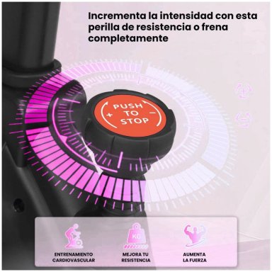 BICICLETA SPINNING PRO 14 KG DISCO 1016-3 PINK - 7