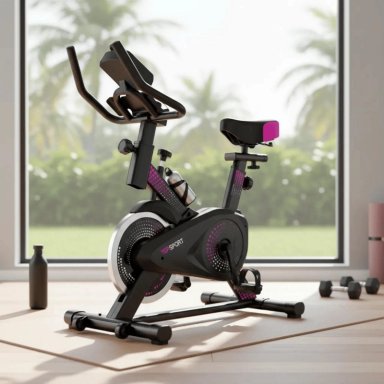 BICICLETA SPINNING YEPSPORT PINKPOINT CON BOTELLA - 3