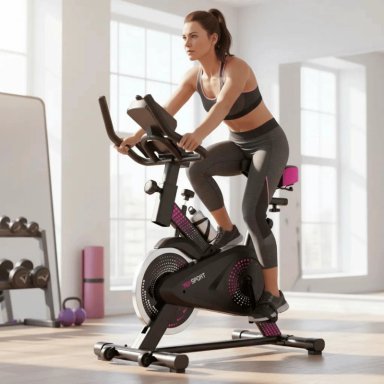 BICICLETA SPINNING YEPSPORT PINKPOINT CON BOTELLA - 4