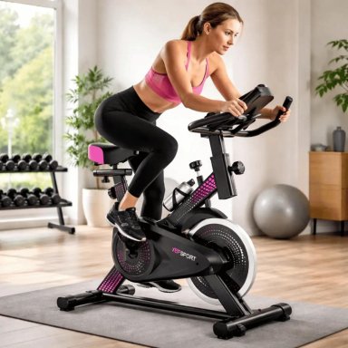 BICICLETA SPINNING YEPSPORT PINKPOINT CON BOTELLA - 5