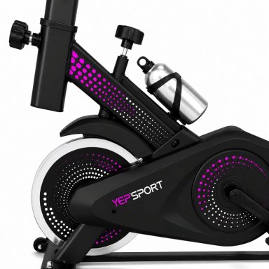 BICICLETA SPINNING YEPSPORT PINKPOINT CON BOTELLA - 6