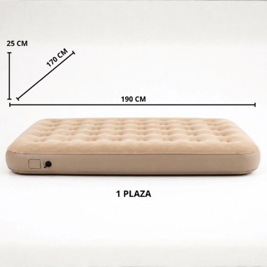 COLCHON INFLABLE ELE CTRICO AUTOMATICO 1 PLAZA RECARGABLE - 2