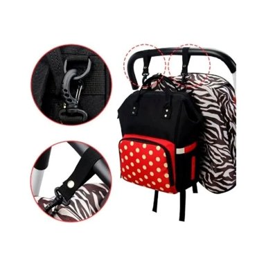 MOCHILA BOLSO PAÑALERA MATERNAL DISEÑO MINNIE MOUSE - 2
