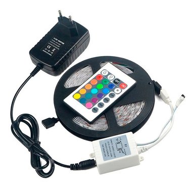 CINTA LUZ LED TIRA 300 5 METROS RGB MULTICOLOR + CONTROL - 1