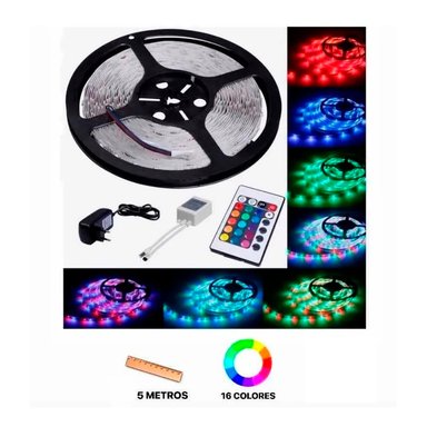 CINTA LUZ LED TIRA 300 5 METROS RGB MULTICOLOR + CONTROL - 3