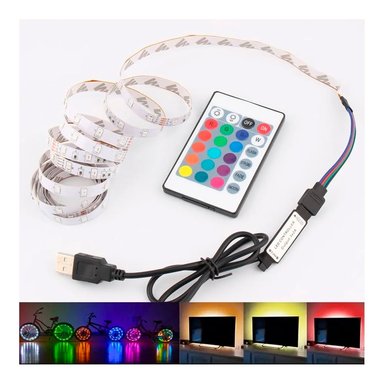 CINTA LUZ LED TIRA 300 5 METROS RGB MULTICOLOR + CONTROL - 4