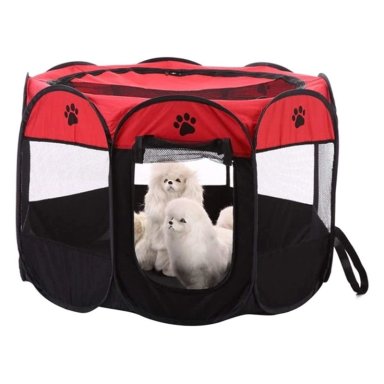 CORRAL PARA MASCOTAS TALLA XL ROJO NEGRO - 2