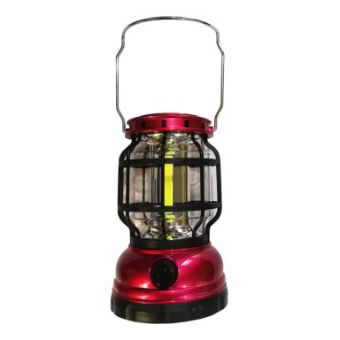 LAMPARA LED COB CARGA SOLAR USB CON REGULADOR DE LUZ ROJO - 1