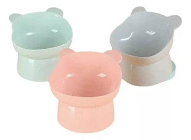 CUENCO BOWL PLATO INCLINADO ELEVADO PARA PERRO GATOS MASCOTA GRIS - 2