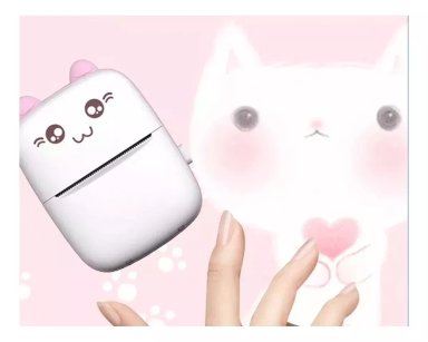 MINI IMPRESORA TÉRMICA PORTÁTIL BLUETOOTH GATITO + 11 ROLLOS ROSA - 5
