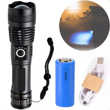 POTENTE LINTERNA TACTICA MILITAR USB P50 LINTERNAS CAMPING - 1