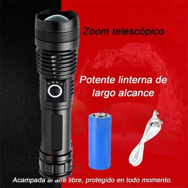 POTENTE LINTERNA TACTICA MILITAR USB P50 LINTERNAS CAMPING - 2