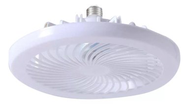 VENTILADOR AMPOLLETA PARA SOQUETE E27 DE TECHO LUZ BLANCO - 1