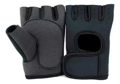 GUANTES DE GIMNASIO EJERCICIO PESAS ENTRENAMIENTO FITNESS NEGRO M - 1