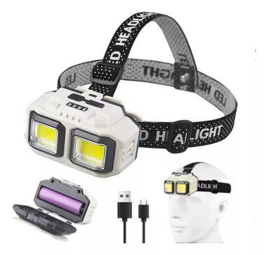 LINTERNA FRONTAL LED RECARGABLE RESISTENTE AL AGUA - 1