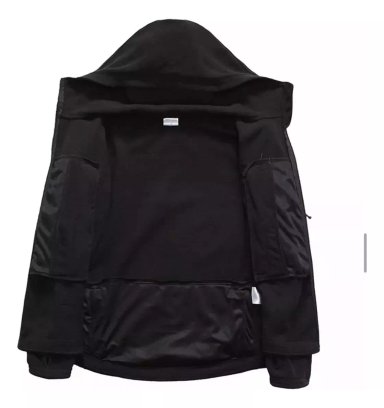 POLERON TACTICO MILITAR DE POLAR NEGRO L - 2