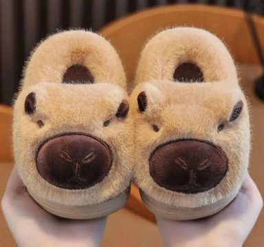 PANTUFLAS NIÑOS CAPIBARA PELUCHE MARRÓN INVIERNO TALLA 36 - 5