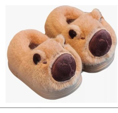 PANTUFLAS NIÑOS CAPIBARA PELUCHE MARRÓN INVIERNO TALLA 36 - 6