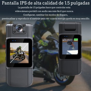 CÁMARA DE CUERPO PORTÁTIL HD PANTALL GRABADORAS VIDEO 1080P - 5