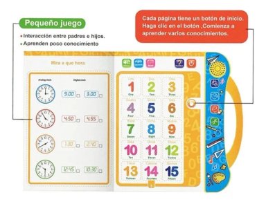 LIBRO APRENDIZAJE DE ESTUDIO DIDÁCTICO INTERACTIVO NIÑOS +3 - 2